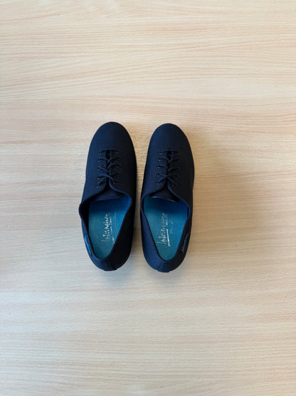 Heather Split-Sole - Black Lycra - Size 4.5 - X Wide (Pink Soles)