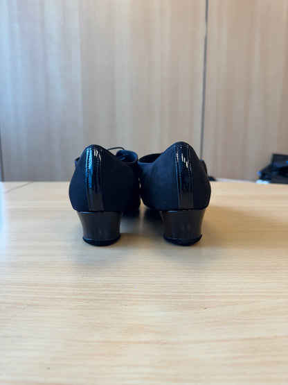 Rumba Duo - Black Nubuck/Black Patent - Size 10 - Regular