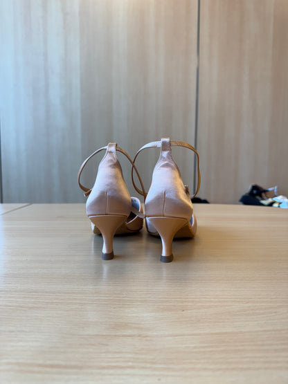 American Smooth - Peach Satin - Size 7 - X Wide