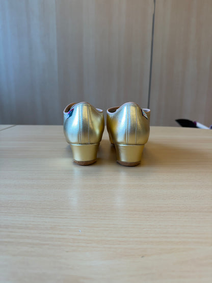 Heather Split-Sole - Gold NotCalf - Size 4 - Regular