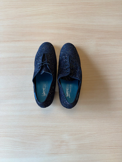 Heather Full-Sole - Black Silver Hologram - Size 7 - Wide