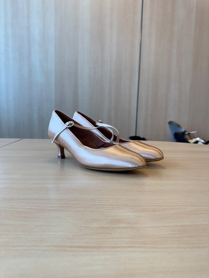 ICS RoundToe SingleStrap - Peach Satin - Size 7.5 - Regular