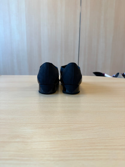 Classic Pino - Black Nubuck/Black Patent - Size 8 - X Wide