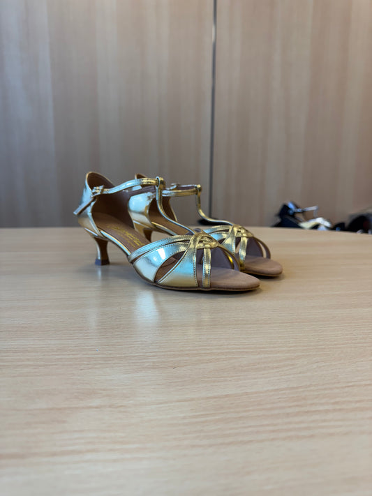 Mia T-Bar - Gold - Size 8 - Regular