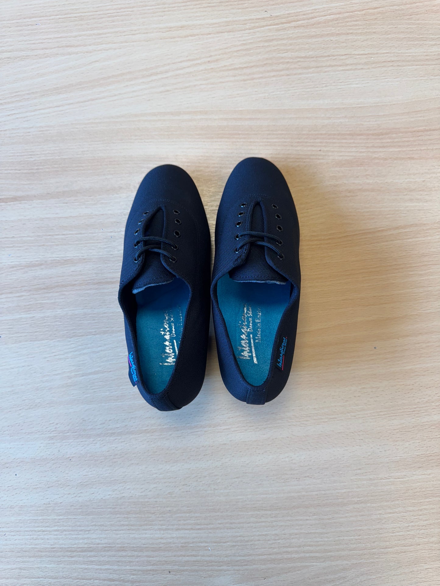 Heather Split-Sole - Black Lycra - Size 4 - X Wide