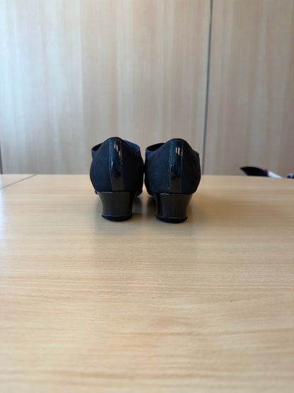 Rumba Duo - Black Nubuck/Black Patent - Size 7 - Regular