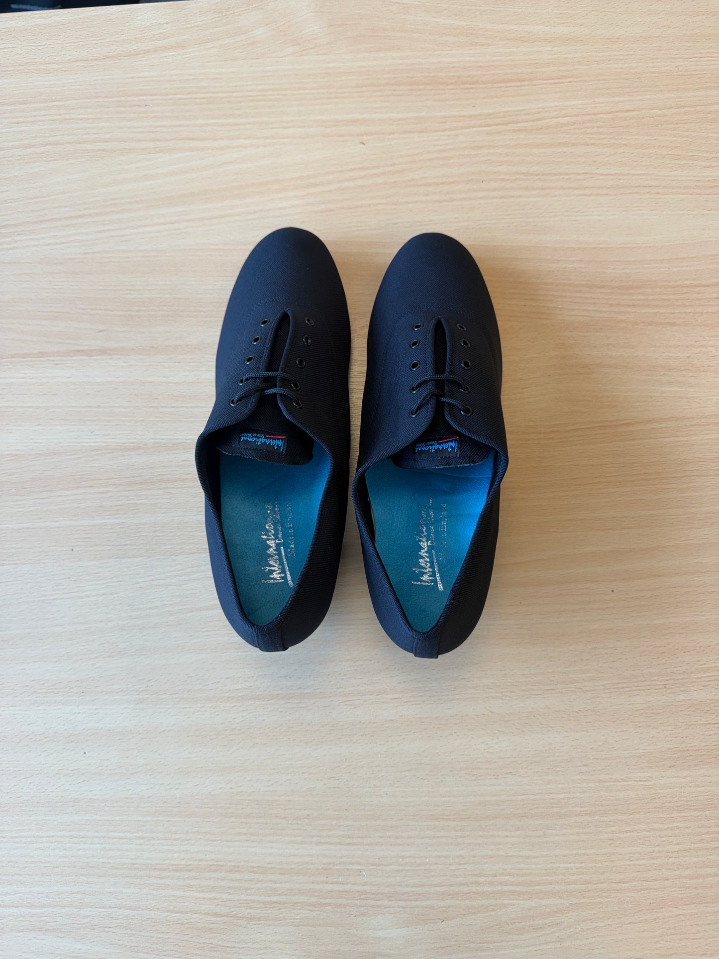 Rumba - Black Lycra - Size 10.5 - X Wide (Vegan Soles)