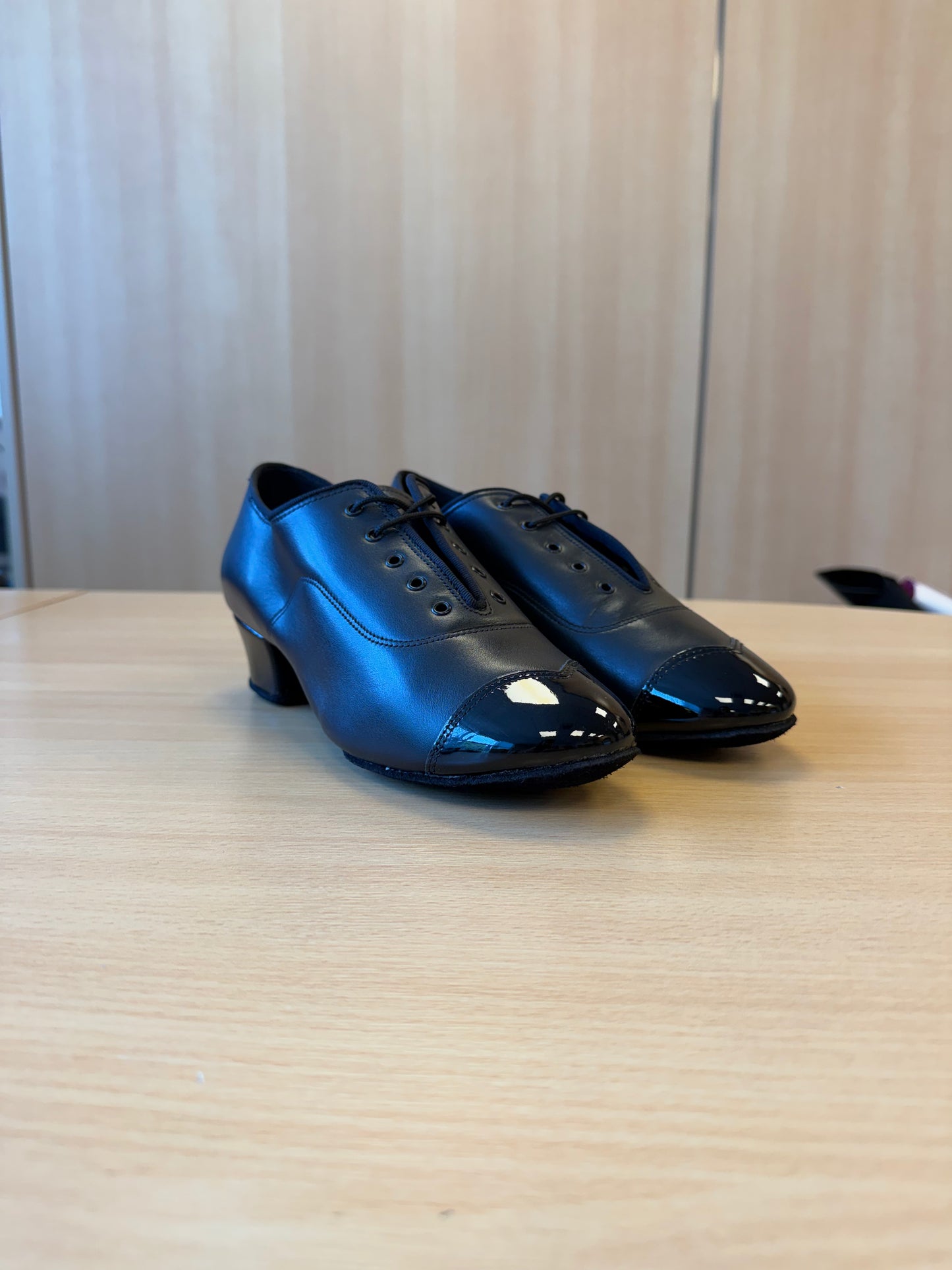 Rumba Duo - Black Calf/Black Patent - Size 7 - X Wide