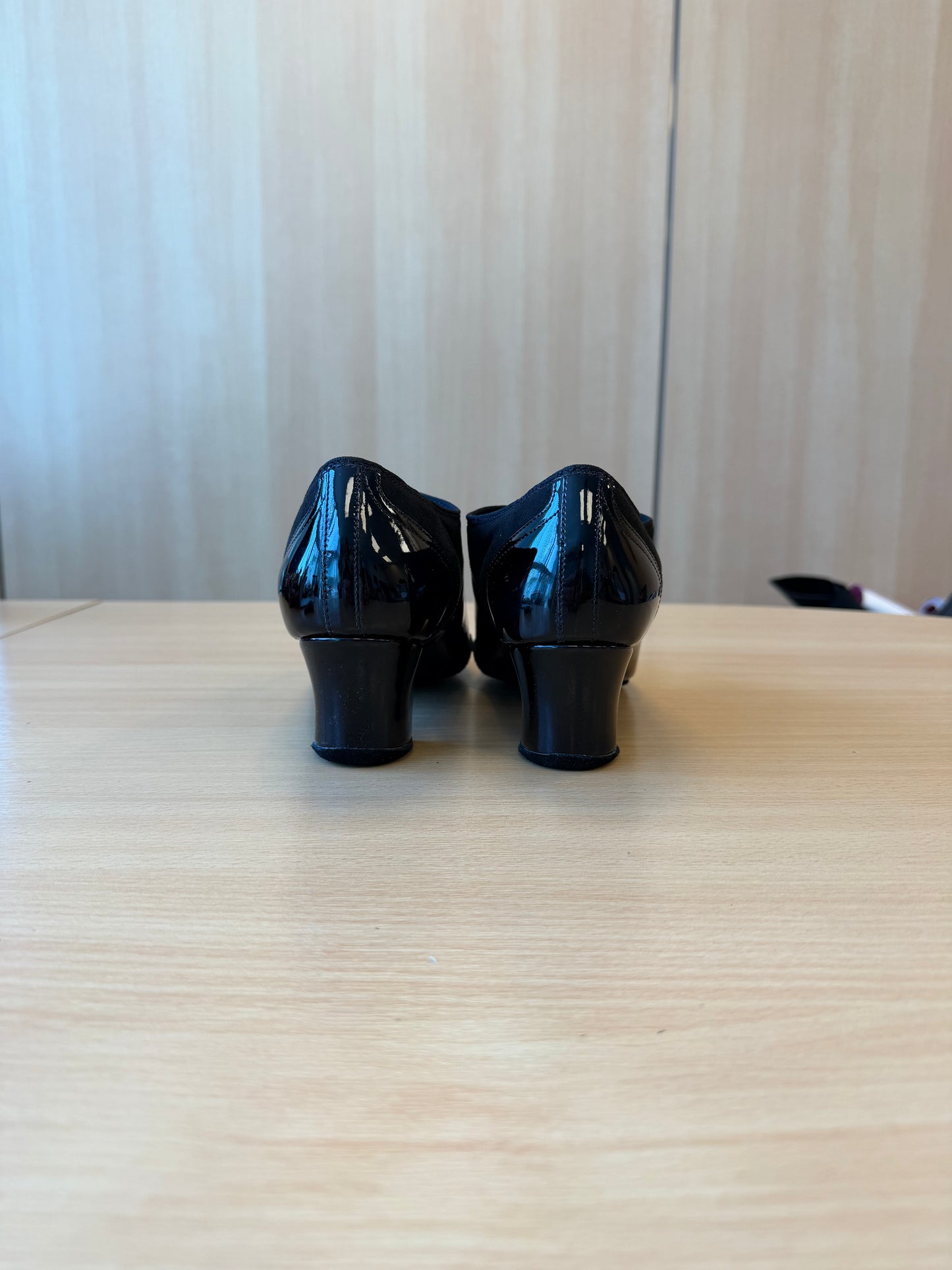 Jones - Black Nubuck/Black Patent - Size 7.5 - Wide
