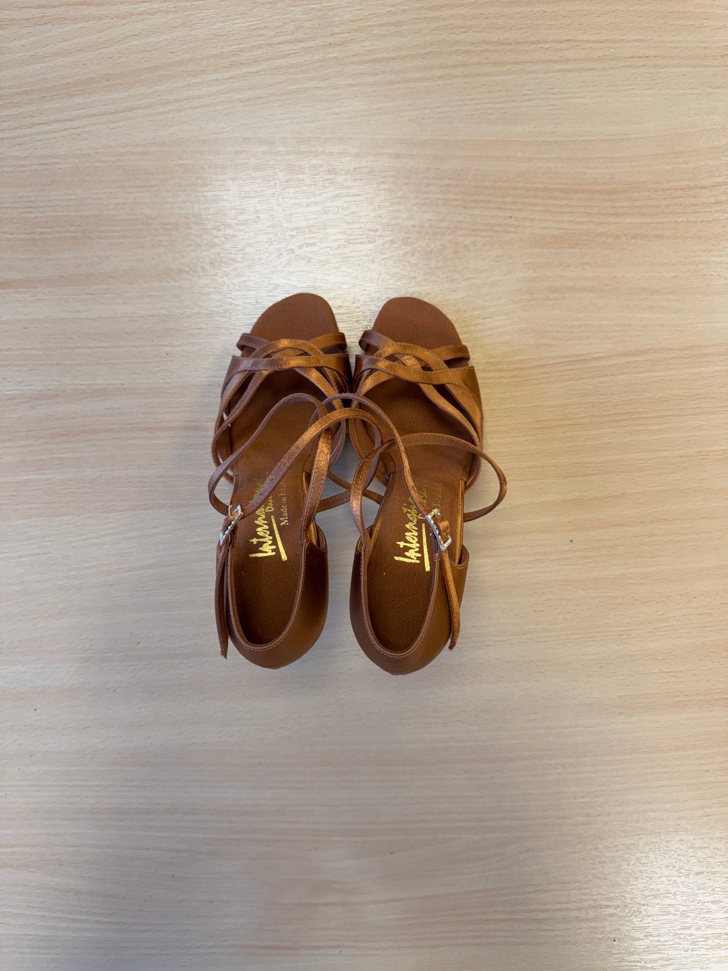 Mia - Tan Satin - Size 5 - Regular