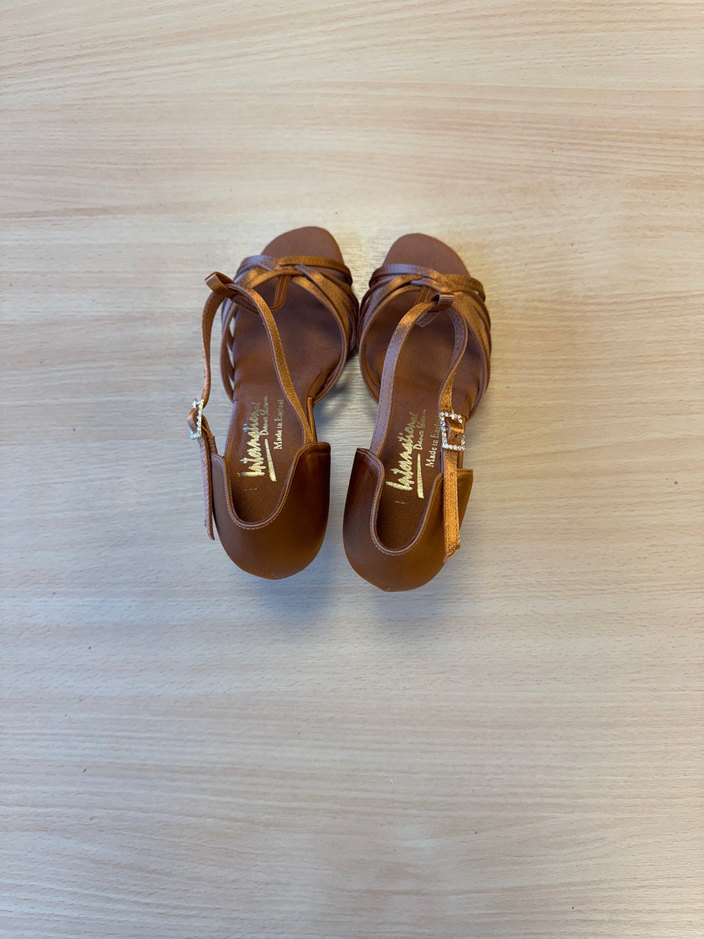 Bela - Tan Satin - Size 4.5 - Regular