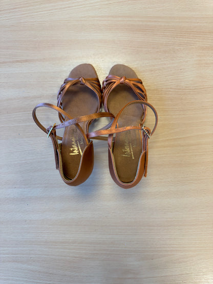 Fiorella - Tan Satin - Size 4.5 - Wide