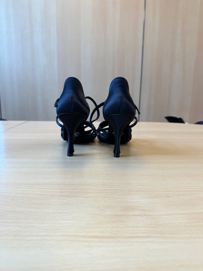 Flavia - Black Satin - Size 6 - Narrow