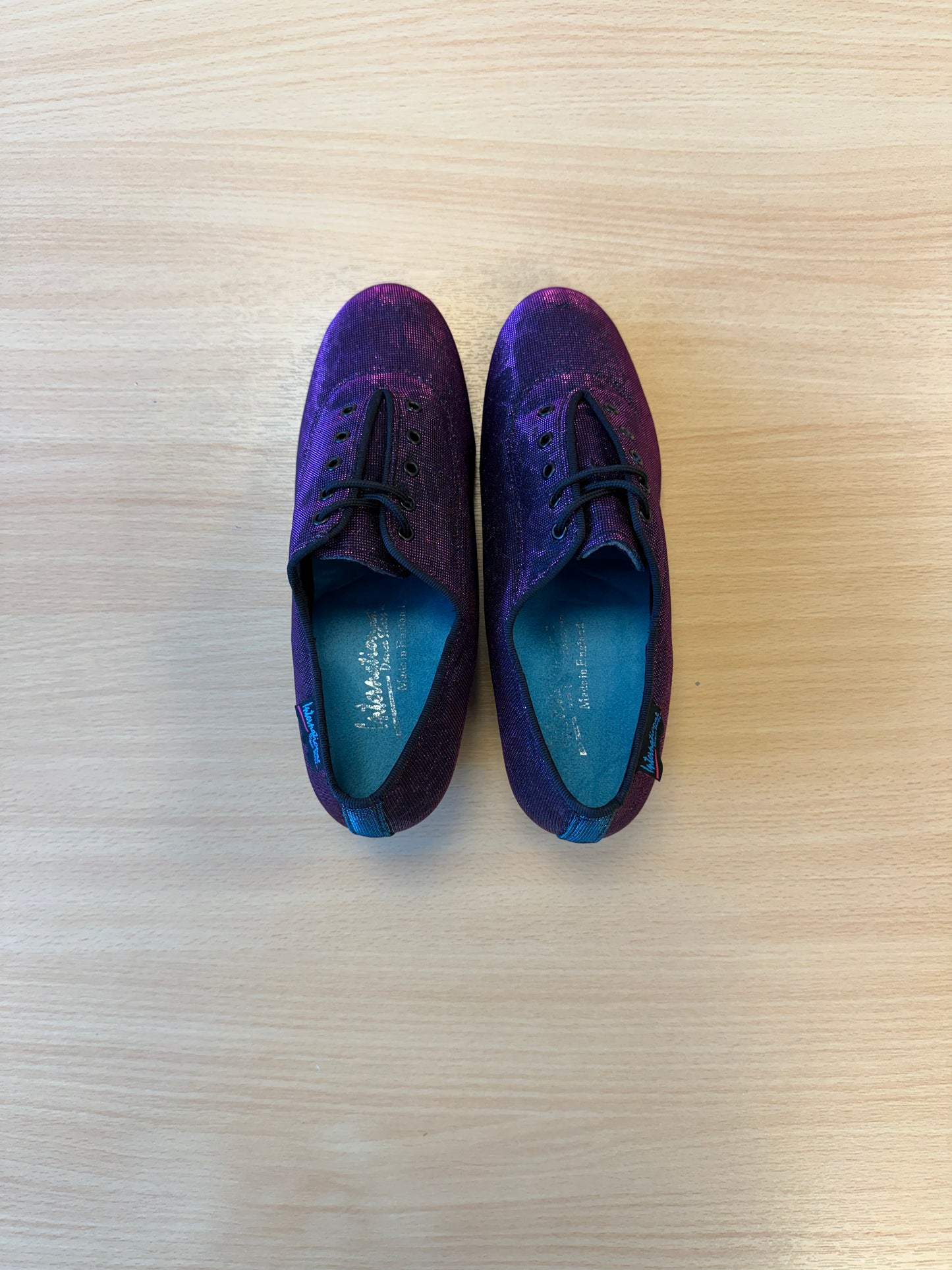 Heather Split-Sole - Blue Pink Panther - Size 4.5 - Regular