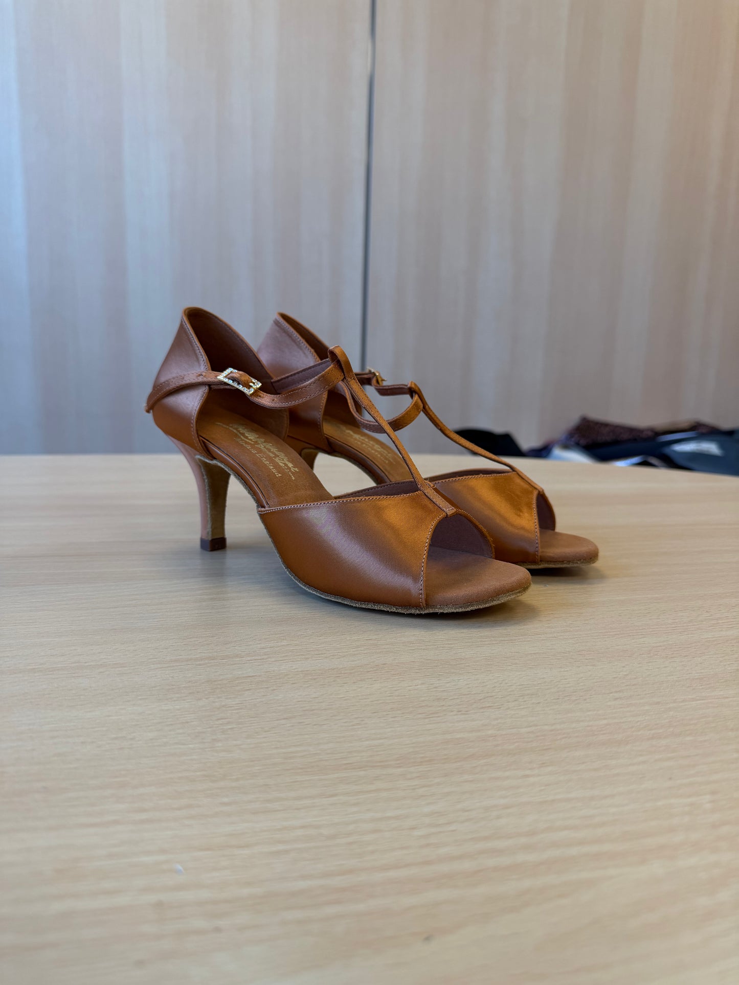 LTB - Tan Satin - Size 6 - Wide