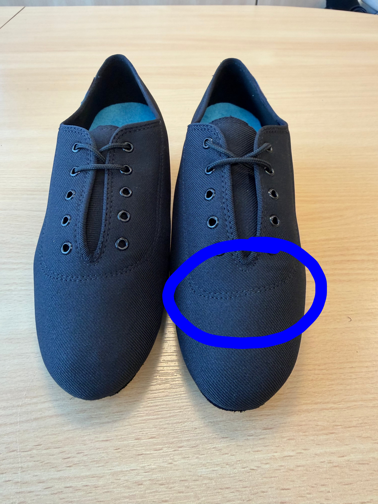 Heather Split-Sole - Black Lycra - Size 3 - X Wide