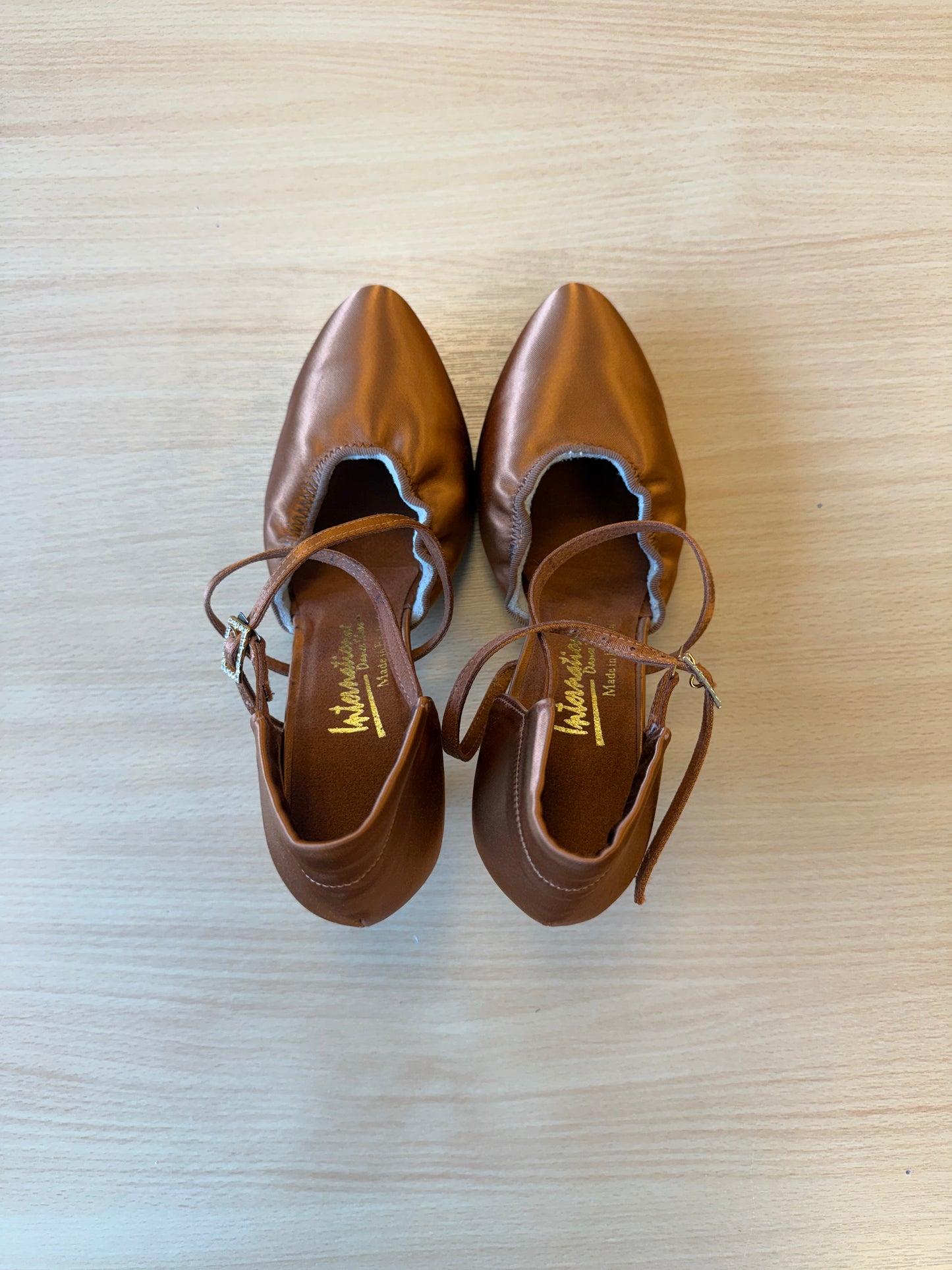 American Flex - Tan Satin - Size 6.5 - X Wide