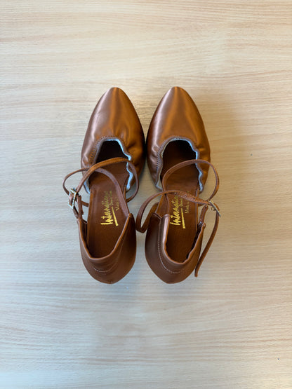 American Flex - Tan Satin - Size 6.5 - X Wide