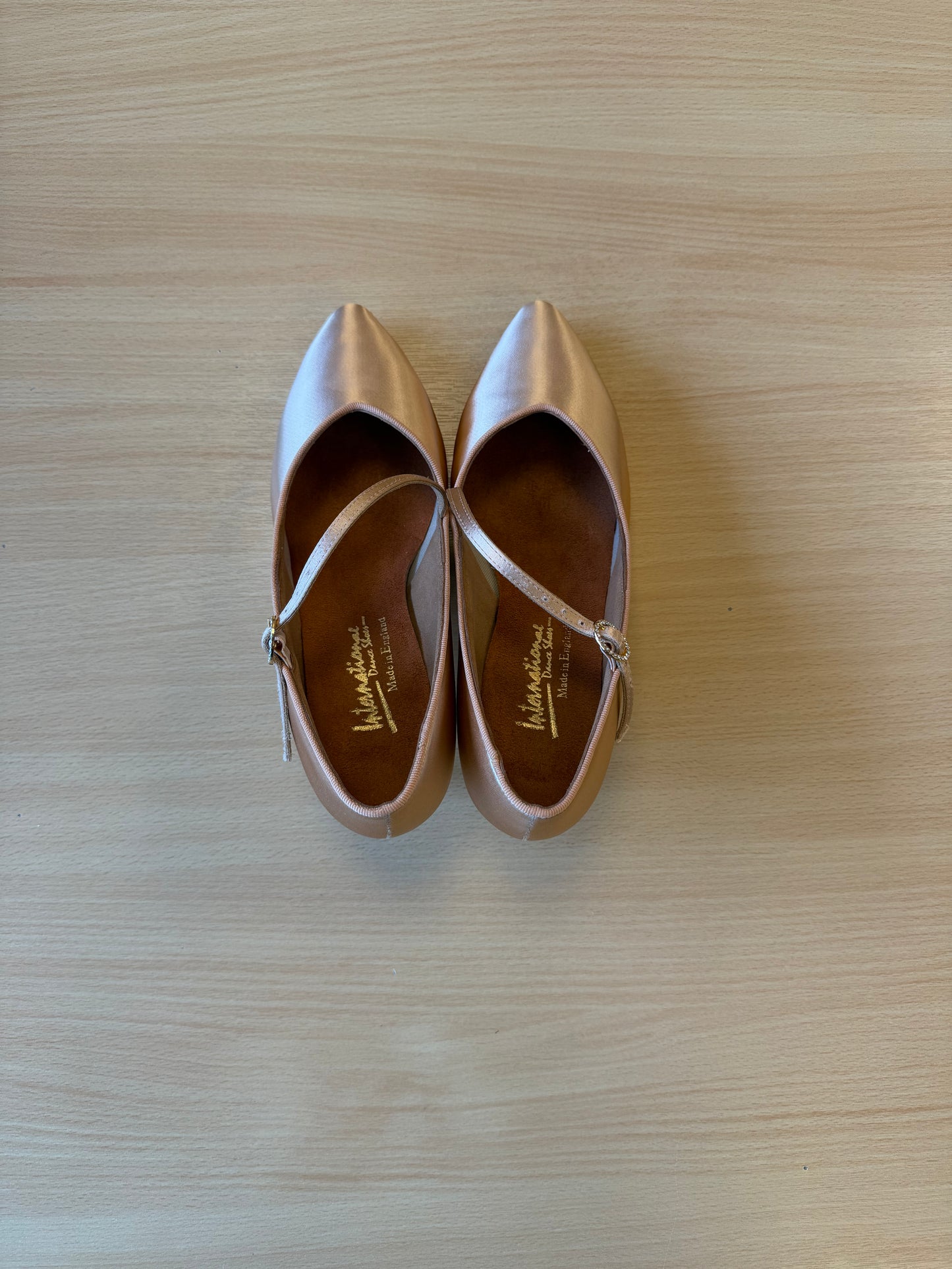 ICS SuperStar SingleStrap - Peach Satin - Size 8 - X Wide