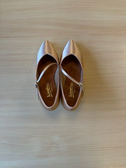 ICS SuperStar SingleStrap - Peach Satin - Size 8 - X Wide