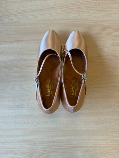 ICS RoundToe SingleStrap - Peach Satin - Size 9 - Regular