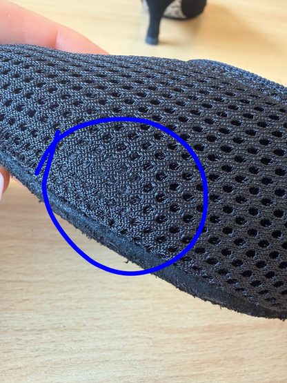 ICS RoundToe - AirMesh - Size 5.5 - Wide (Silver Glitter Soles)