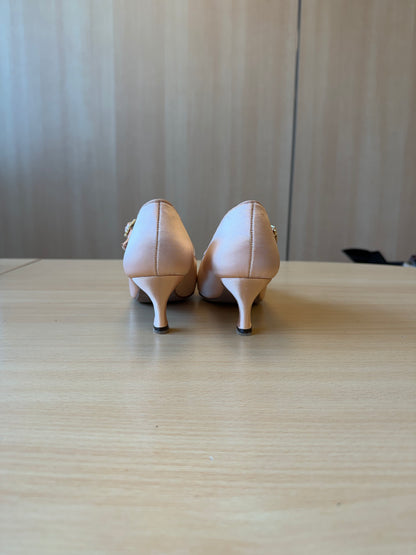 ICS RoundToe SingleStrap - Peach Satin - Size 5 - Regular