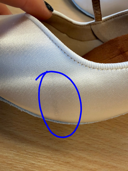 ICS SuperStar SingleStrap - White Satin - Size 8 - Regular