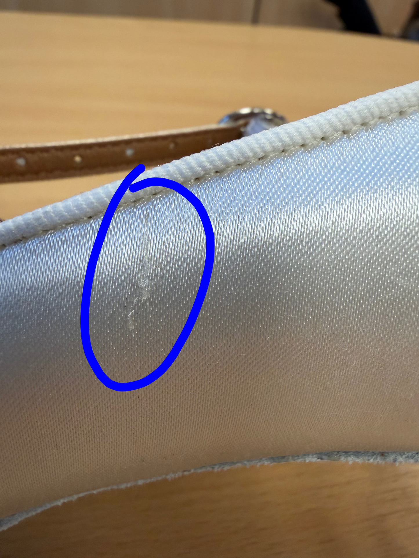 ICS SuperStar SingleStrap - White Satin - Size 8 - Regular