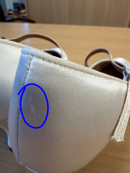 ICS SuperStar SingleStrap - White Satin - Size 8 - Regular