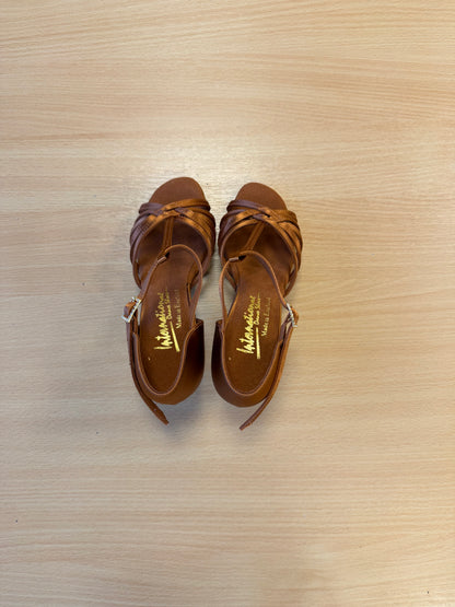 Bela - Tan Satin - Size 1.5 - Regular