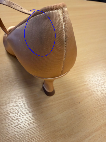 ICS RoundToe SingleStrap - Peach Satin - Size 3 - Narrow