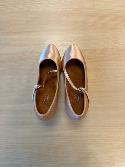 ICS RoundToe SingleStrap - Peach Satin - Size 5 - Regular