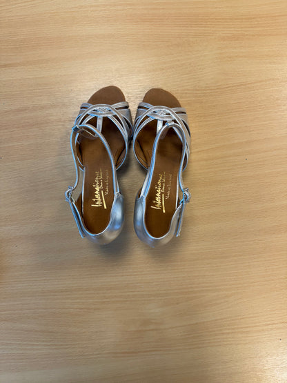 Mia T-Bar - Silver NotCalf - Size 4.5 - X Wide