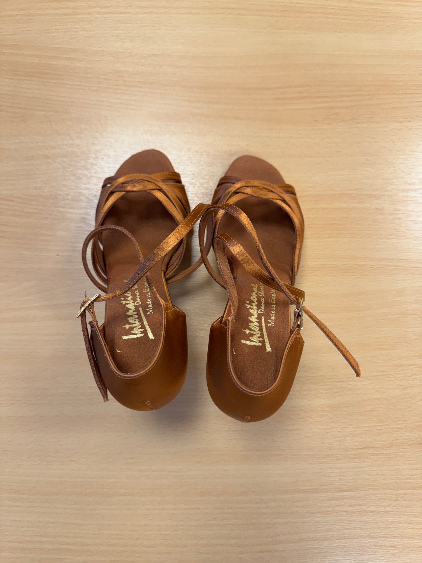 Mia - Tan Satin - Size 5 - Regular