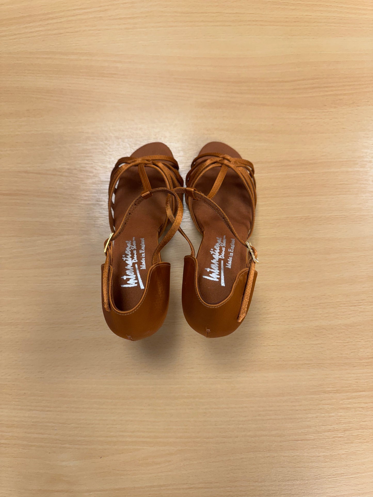Bela - Tan Satin - Size 5 - Regular