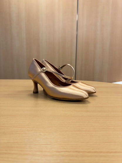 ICS RoundToe SingleStrap - Peach Satin - Size 6 - Regular