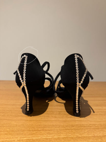 Bianca Crystal - Black Nubuck - Size 4.5 - Regular