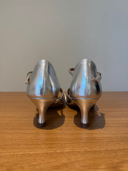 Mia T-Bar  - Silver NotCalf - Size 5.5 - Regular