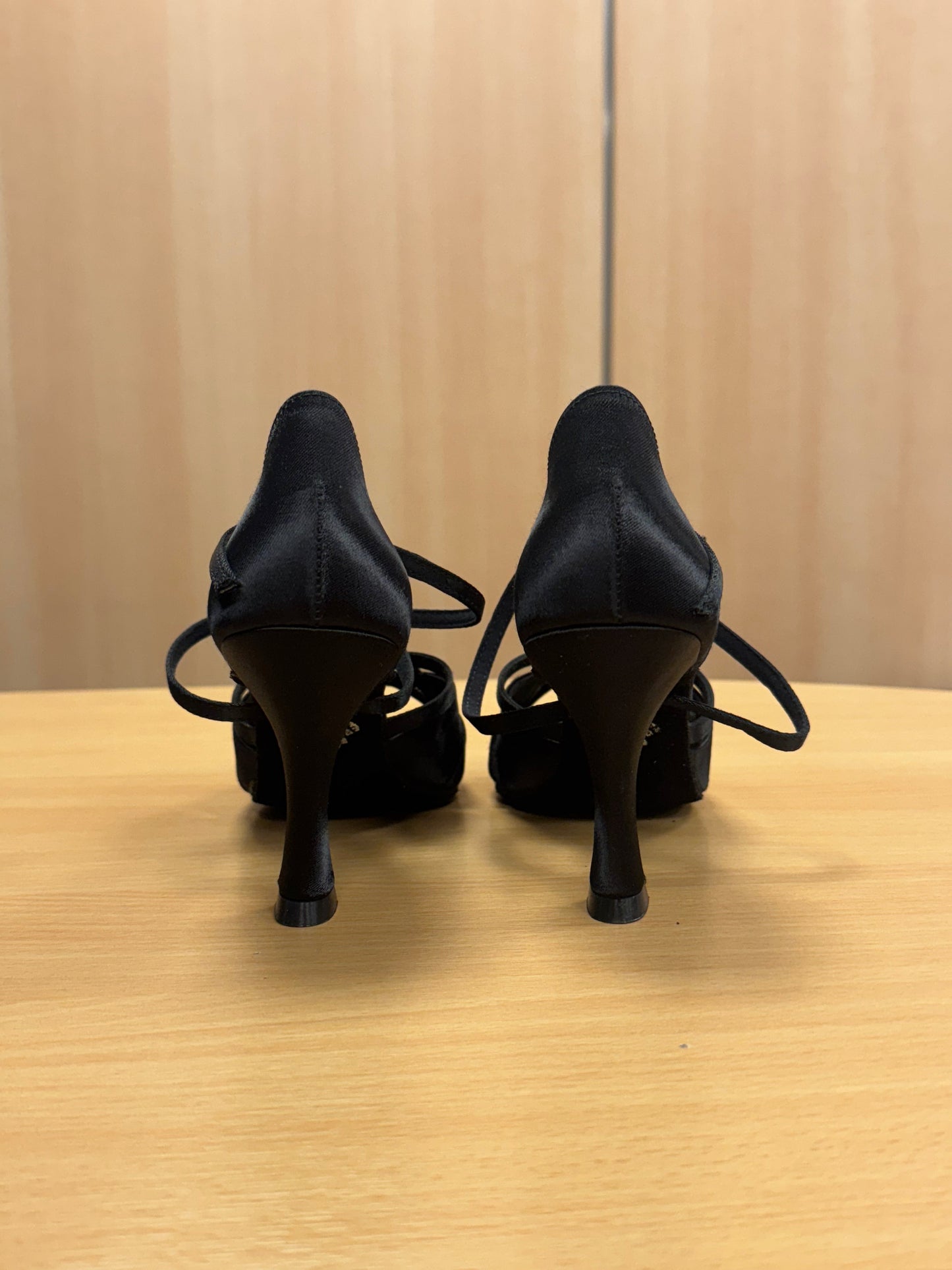 Mia - Black Satin - Size 5.5 - Regular