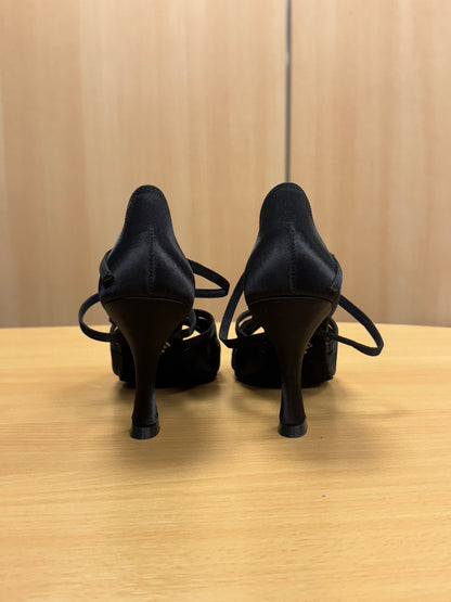 Mia - Black Satin - Size 5.5 - Regular