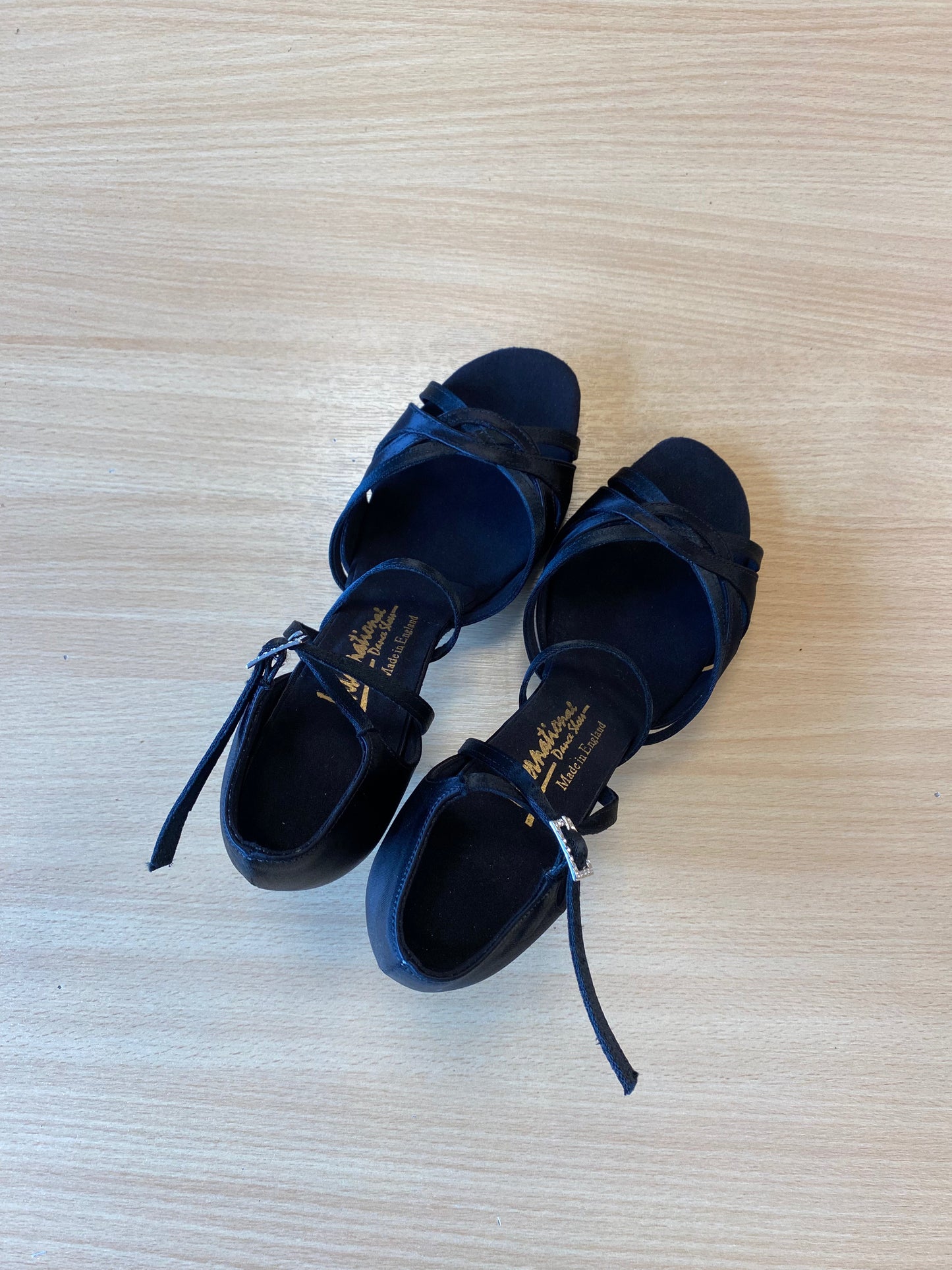 Mia - Black Satin (Size 6.5W)