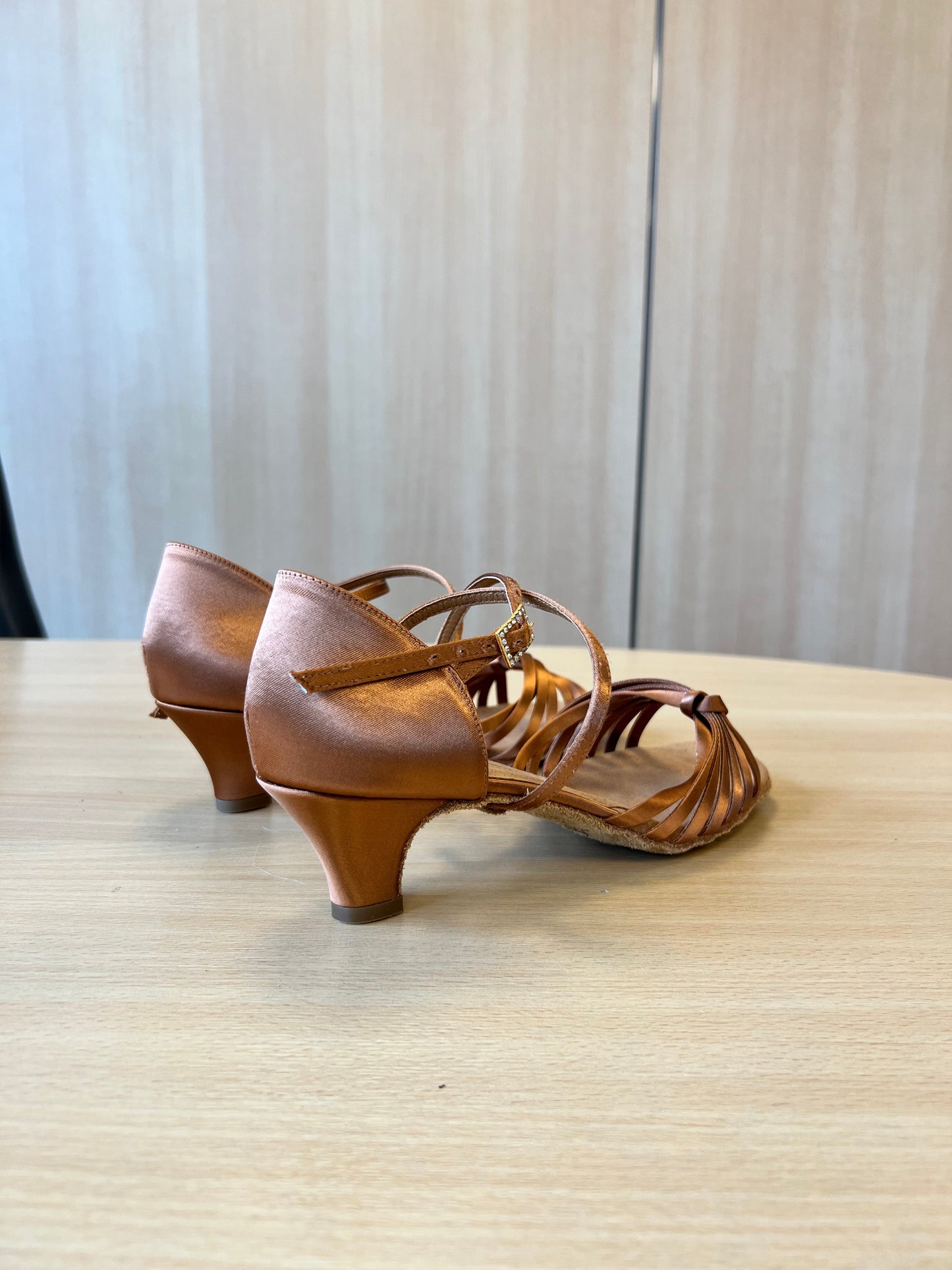 Fiorella - Tan Satin (Size 7.5)