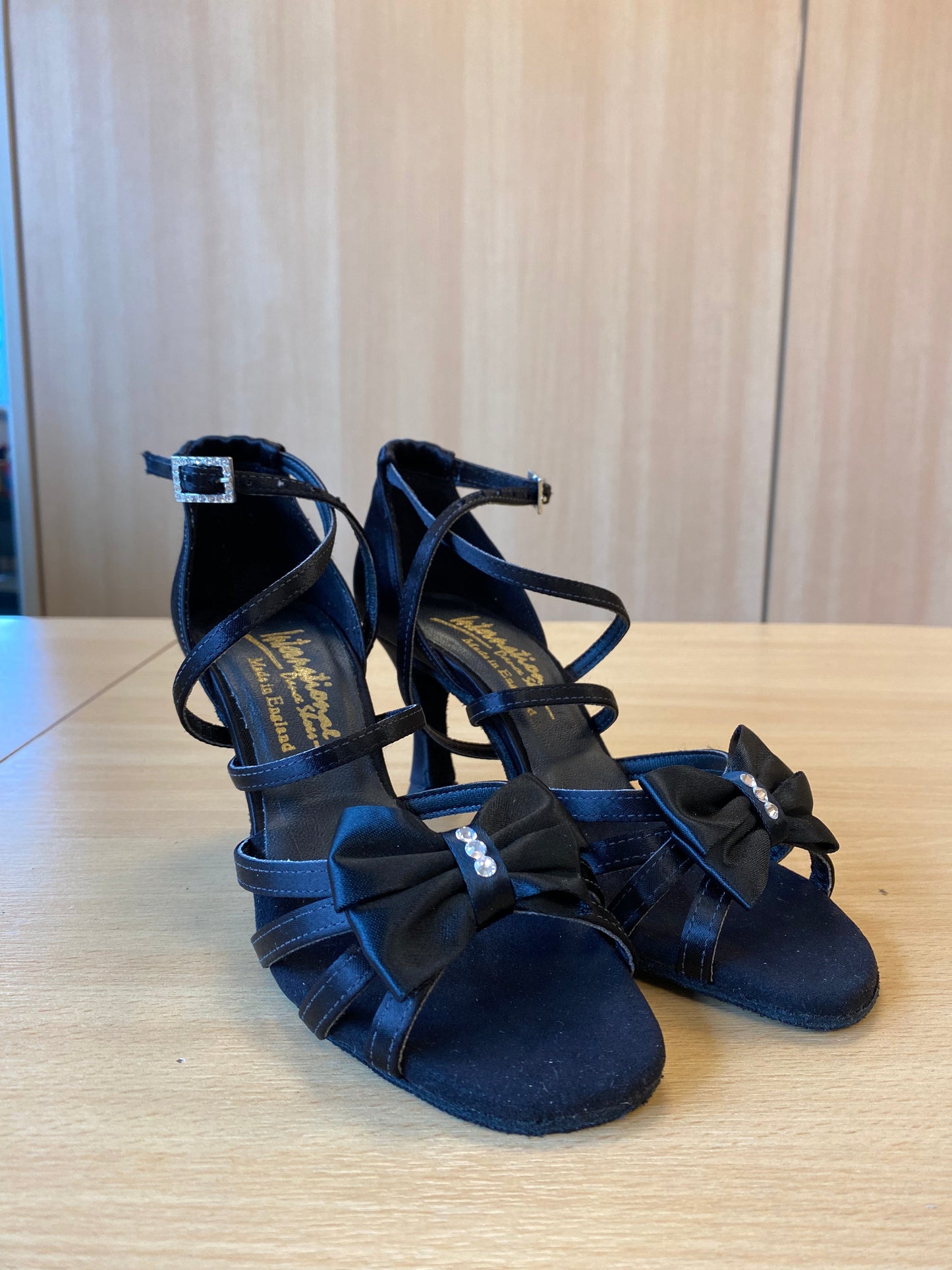Siena - Black Satin (Size 3.5)