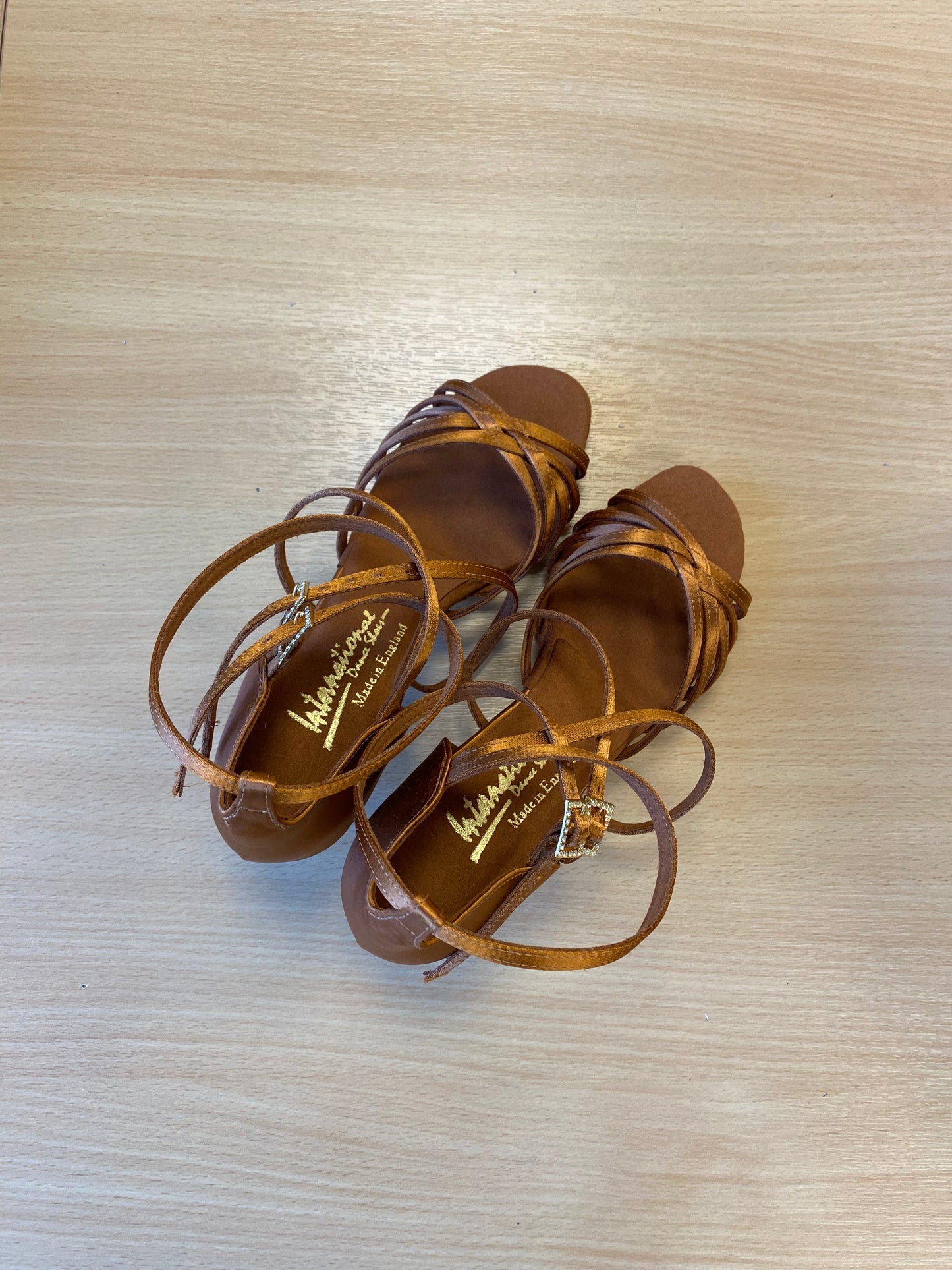 Emily - Tan Satin (Size 5)