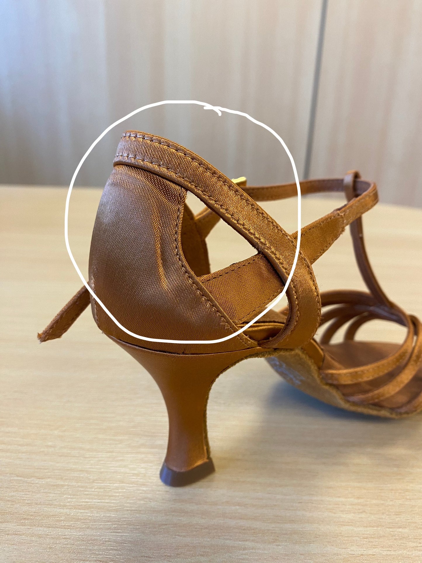 Lucia - Tan Satin (Size 2.5)