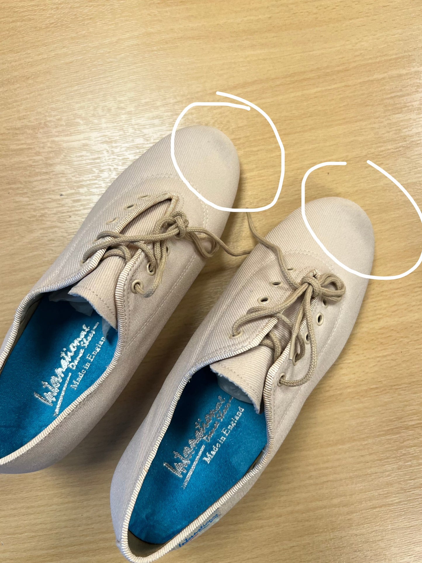 Heather Split-Sole - Beige Lycra (Size 5N)