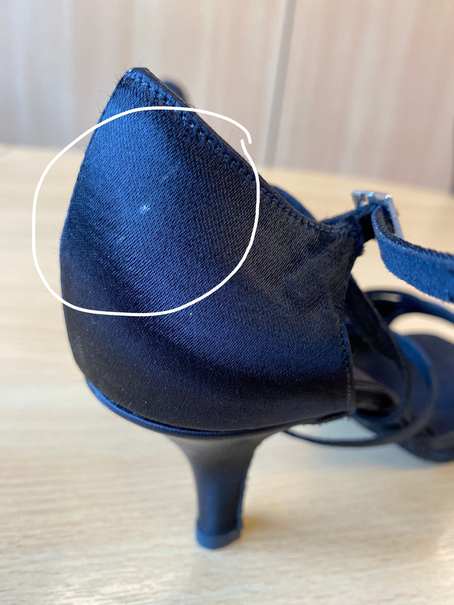 Mia - Black Satin (Size 6.5W)