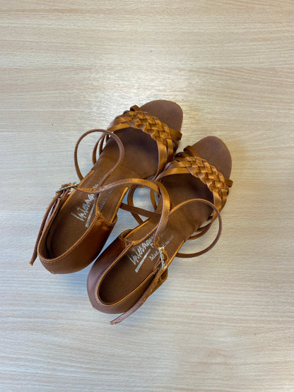 Elena - Tan Satin (Size 4.5)