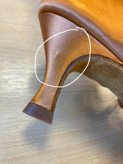 Emily - Tan Satin (Size 5)